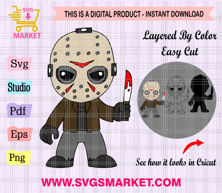 Terrifier Svg Halloween Character Chibi Horror Movie Svg For Cricut