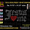 jesus rhinestone template svg