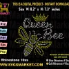 rhinestone svg queen bee