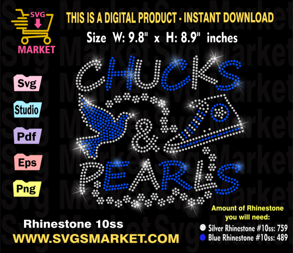 rhinestone template chucks and pearls zeta