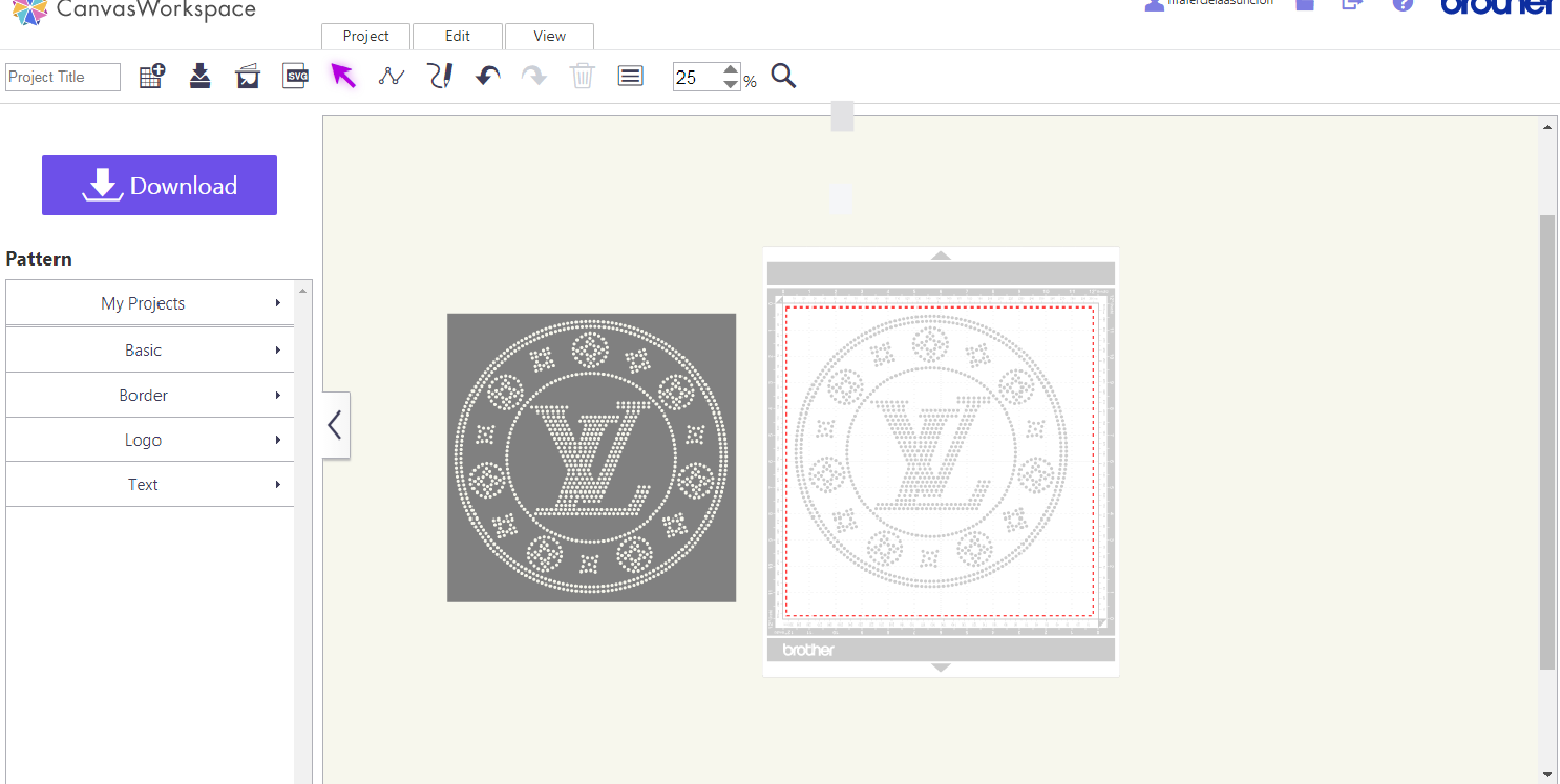 lllᐅ Louis Vuitton Big circle Rhinestone SVG - bling cricut silhouette cut  file