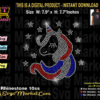 patriotic unicorn rhinestone template svg