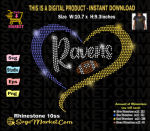 ravens-football-rhinestone-template-svg