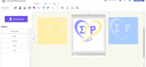 sgrho sorority rhinestone template svg canvas