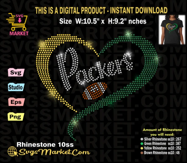 packers-football-rhinestone-template-svg