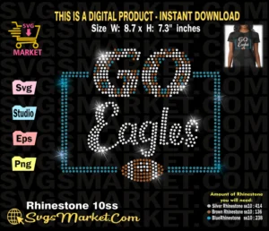 : Eagles Rhinestone Iron on Transfer