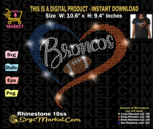 Denver Broncos Rhinestone template SVG--football-team-rhinestone-broncos-trasnfer-template-svg-cut-file-for-cricut-bling-svg-denver-broncos-svg-file