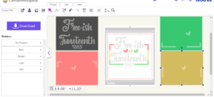 juneteenth free ish rhinestone template svg canvas