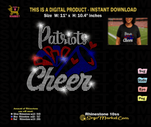 patriots cheer rhinestone template football patriots svg for cricut football bling rhinestone patriots girl png football fan patriots