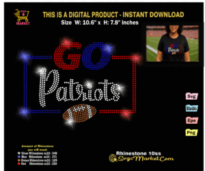 patriots rhinestone template football patriots svg for cricut football bling rhinestone patriots png football fan